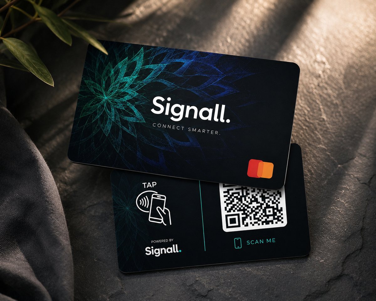 Signall Black card front and tap/QR back